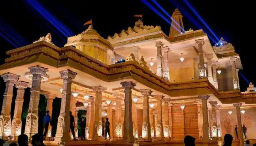 Night View of Ram Mandir